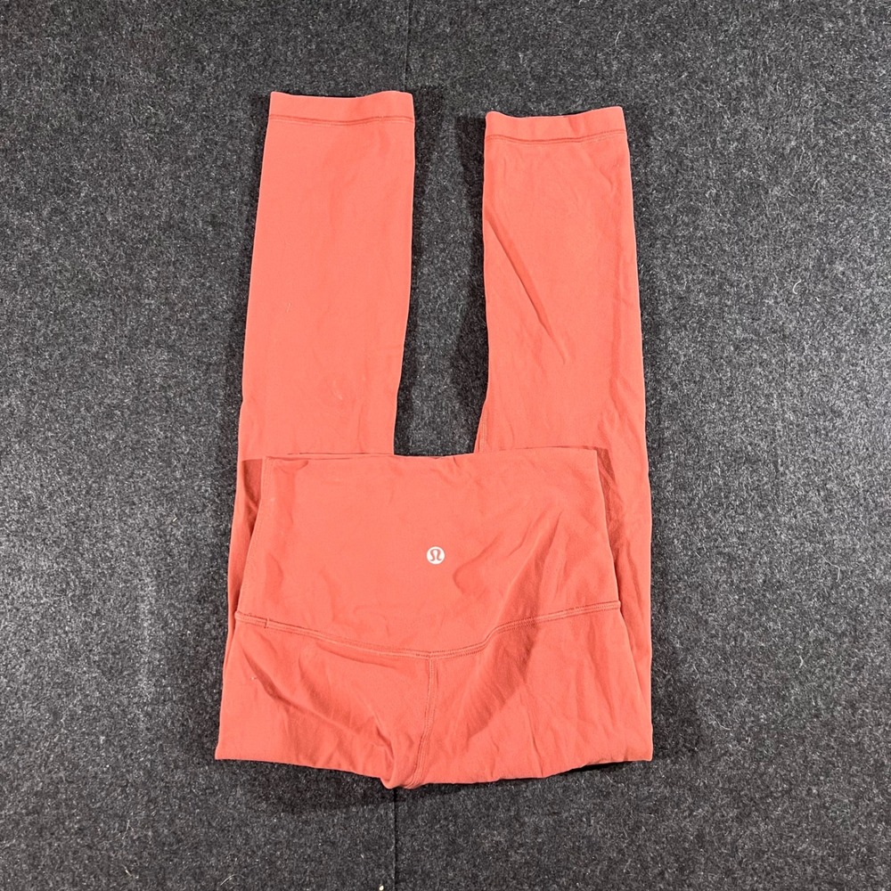 Lululemon Align Leggings Womens 2 Orange High Rise Yoga Pants 25 Inch Inseam